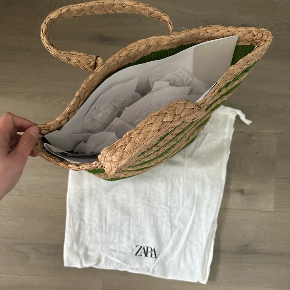 NWT & Dust Bag ZARA Basket Bag - Picture 4 of 9